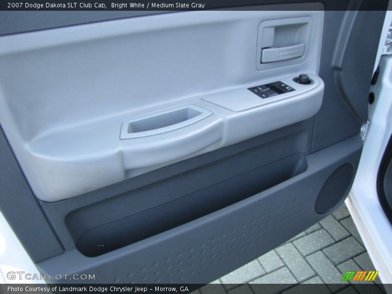Bright White / Medium Slate Gray 2007 Dodge Dakota SLT Club Cab