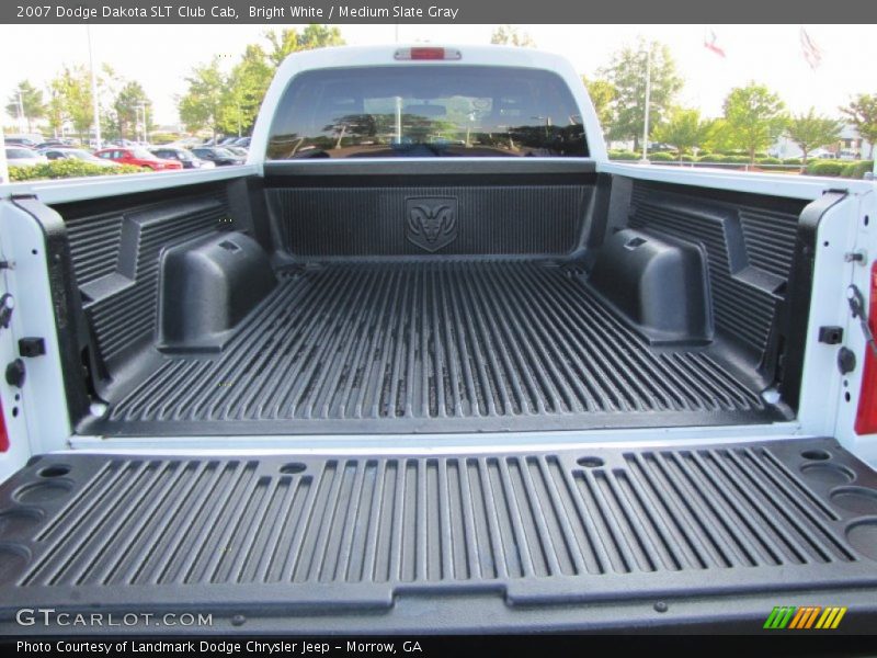 Bright White / Medium Slate Gray 2007 Dodge Dakota SLT Club Cab