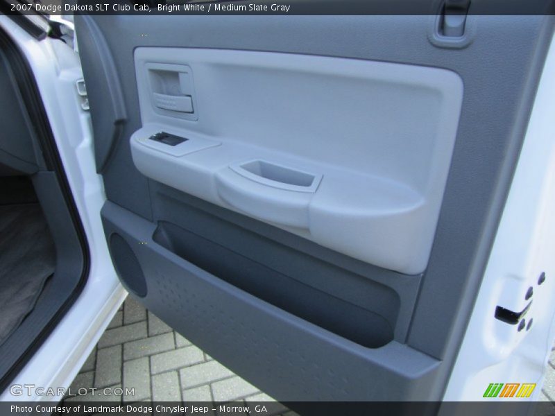 Bright White / Medium Slate Gray 2007 Dodge Dakota SLT Club Cab