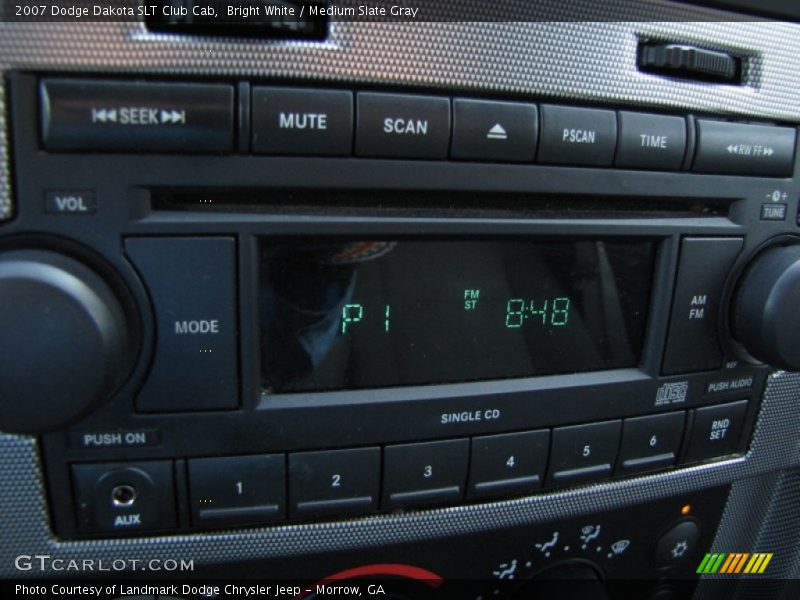 Bright White / Medium Slate Gray 2007 Dodge Dakota SLT Club Cab