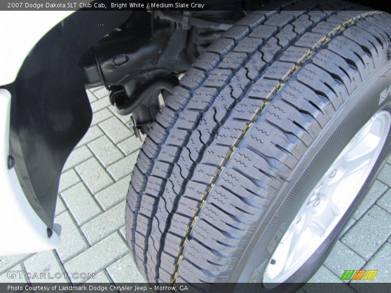 Bright White / Medium Slate Gray 2007 Dodge Dakota SLT Club Cab