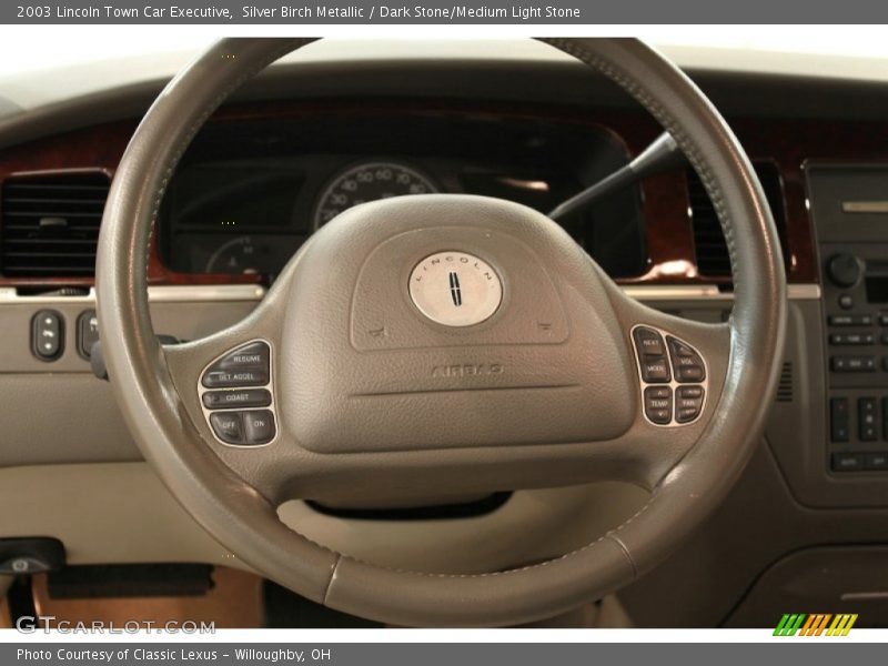 Silver Birch Metallic / Dark Stone/Medium Light Stone 2003 Lincoln Town Car Executive