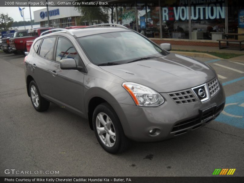 Gotham Gray Metallic / Black 2008 Nissan Rogue SL AWD