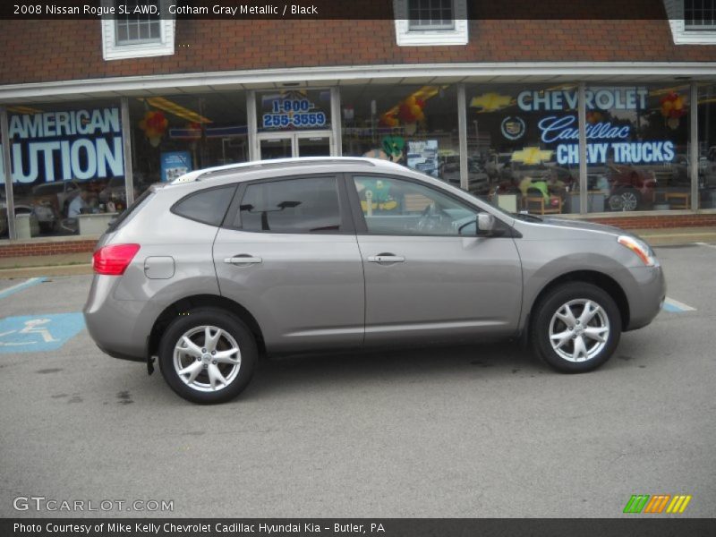 Gotham Gray Metallic / Black 2008 Nissan Rogue SL AWD