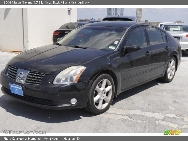 Onyx Black / Burnt Orange/Black 2004 Nissan Maxima 3.5 SE