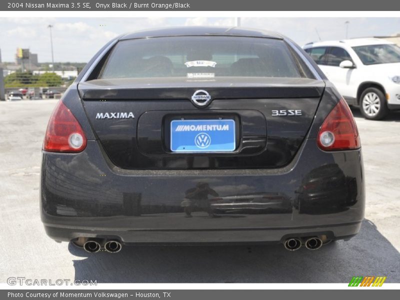 Onyx Black / Burnt Orange/Black 2004 Nissan Maxima 3.5 SE