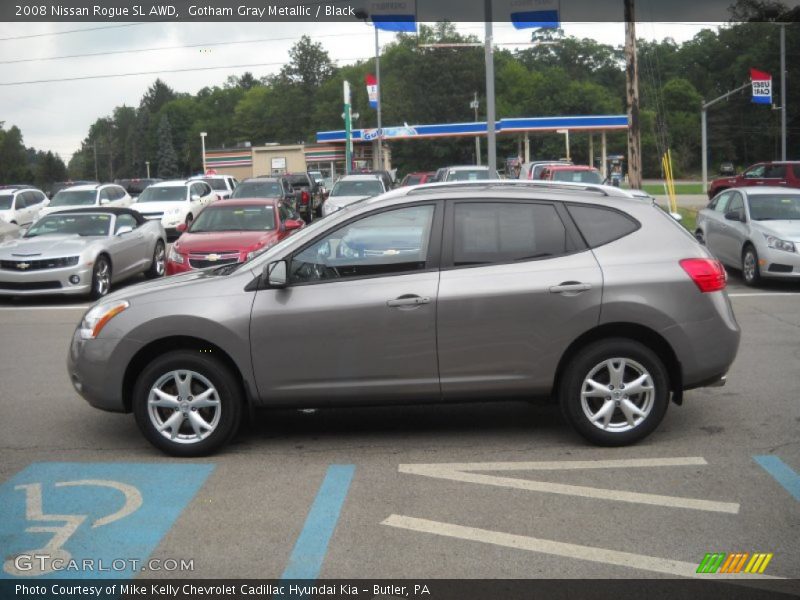 Gotham Gray Metallic / Black 2008 Nissan Rogue SL AWD