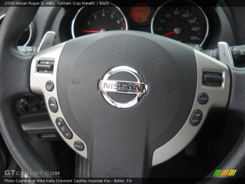Gotham Gray Metallic / Black 2008 Nissan Rogue SL AWD