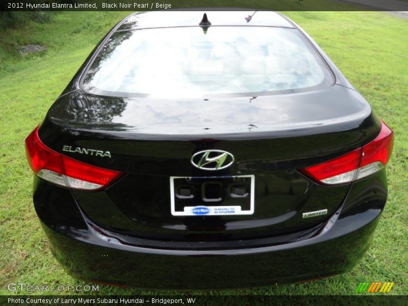 Black Noir Pearl / Beige 2012 Hyundai Elantra Limited