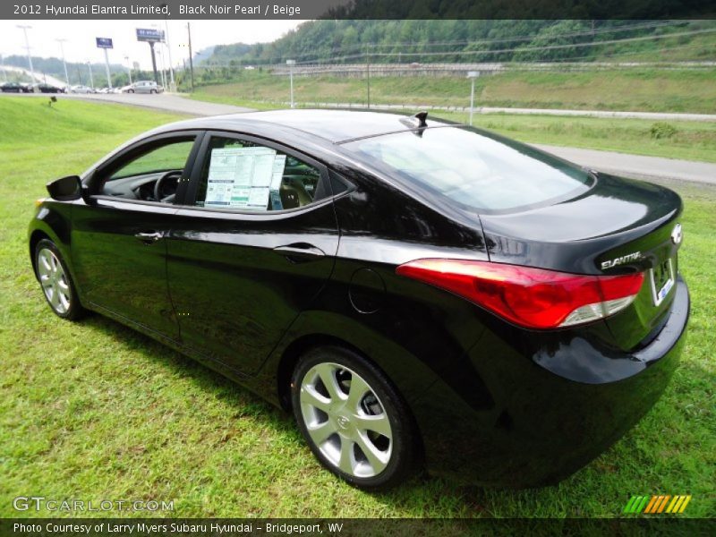 Black Noir Pearl / Beige 2012 Hyundai Elantra Limited