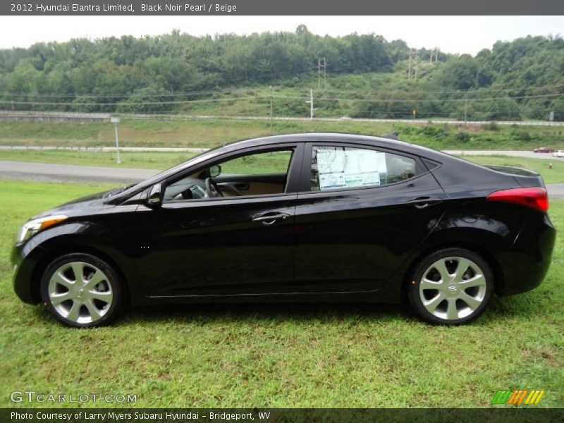 Black Noir Pearl / Beige 2012 Hyundai Elantra Limited