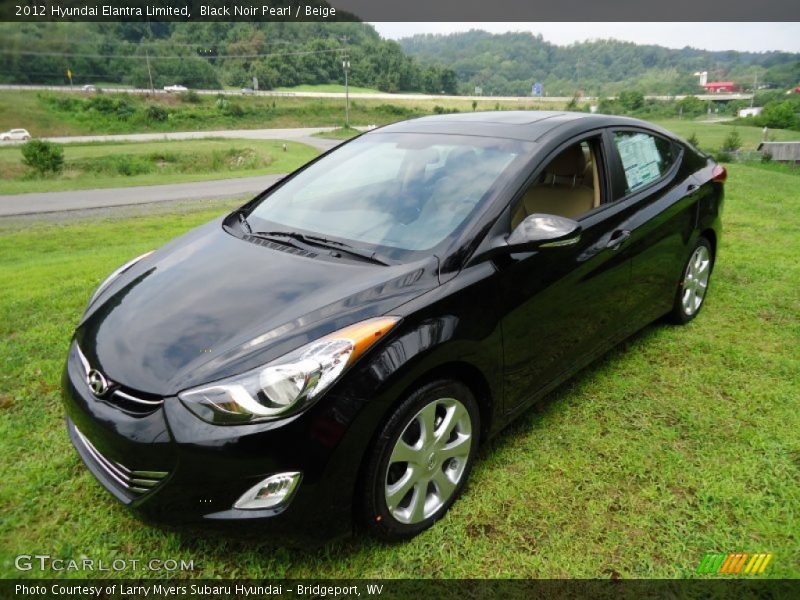 Black Noir Pearl / Beige 2012 Hyundai Elantra Limited