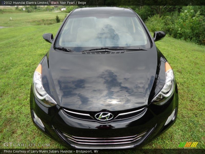 Black Noir Pearl / Beige 2012 Hyundai Elantra Limited
