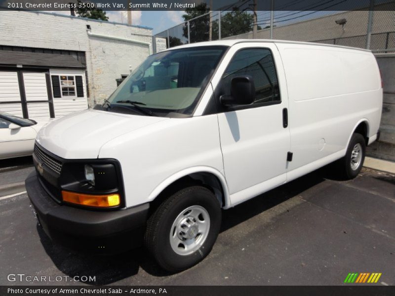 Summit White / Neutral 2011 Chevrolet Express 3500 Work Van