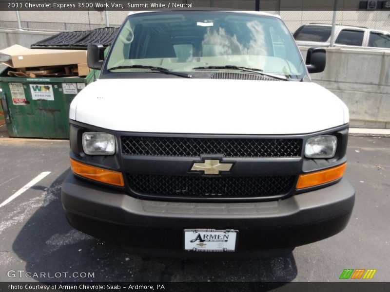 Summit White / Neutral 2011 Chevrolet Express 3500 Work Van