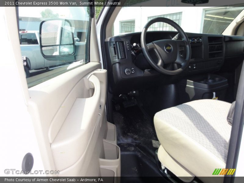 Summit White / Neutral 2011 Chevrolet Express 3500 Work Van