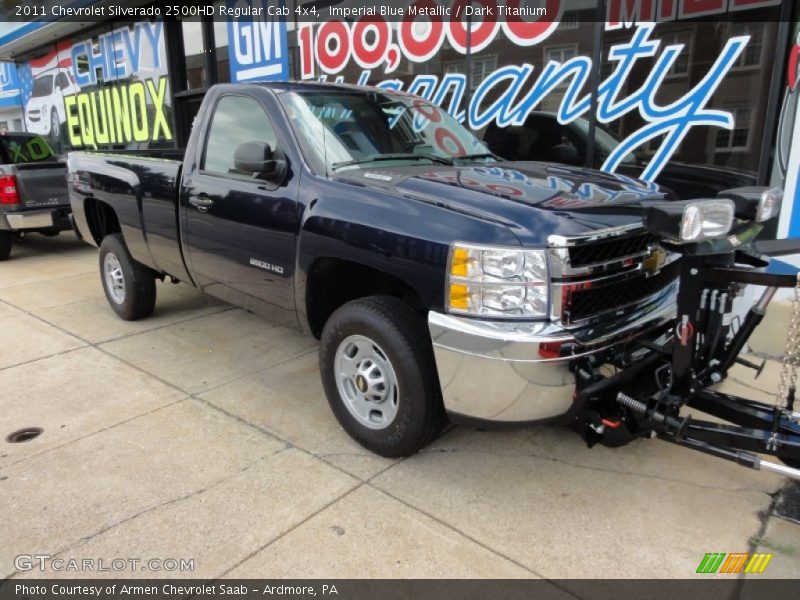 Imperial Blue Metallic / Dark Titanium 2011 Chevrolet Silverado 2500HD Regular Cab 4x4