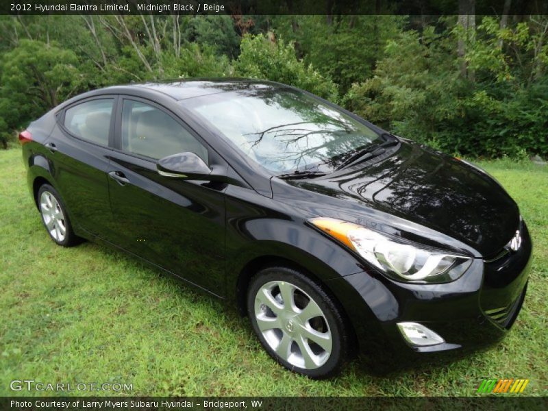 Midnight Black / Beige 2012 Hyundai Elantra Limited