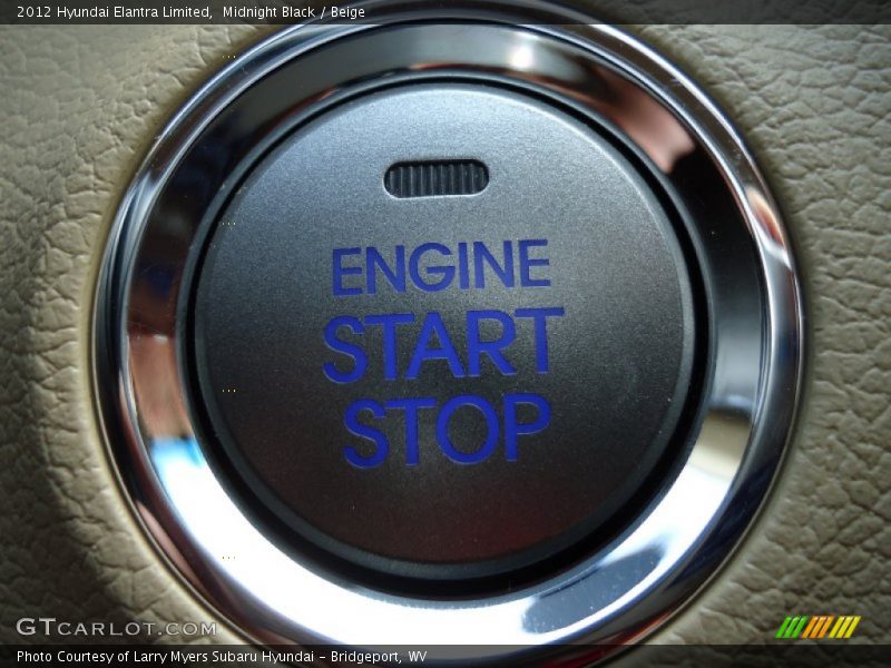 Midnight Black / Beige 2012 Hyundai Elantra Limited
