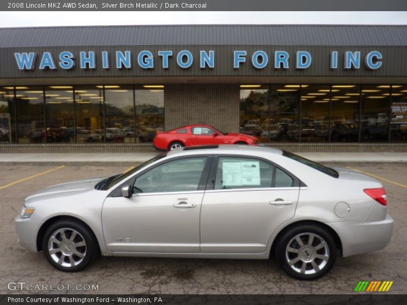 Silver Birch Metallic / Dark Charcoal 2008 Lincoln MKZ AWD Sedan