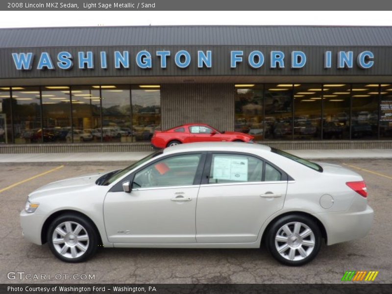 Light Sage Metallic / Sand 2008 Lincoln MKZ Sedan