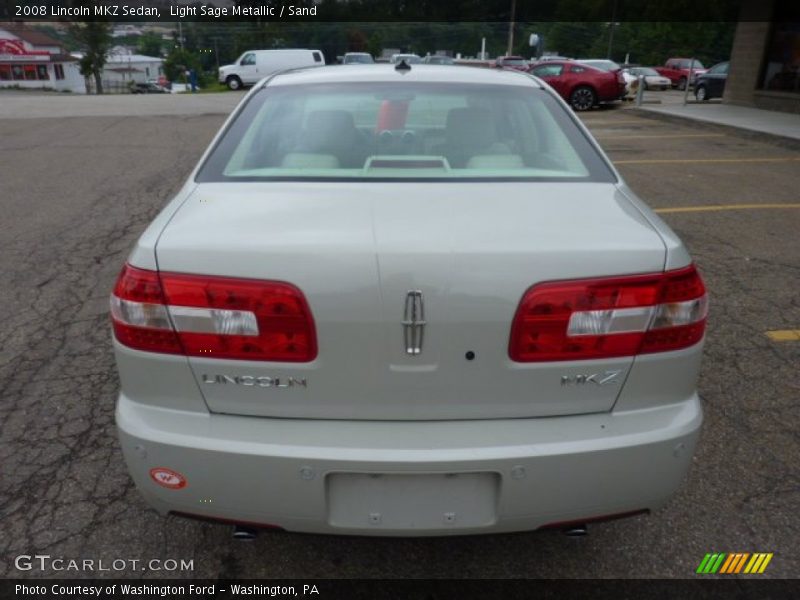 Light Sage Metallic / Sand 2008 Lincoln MKZ Sedan