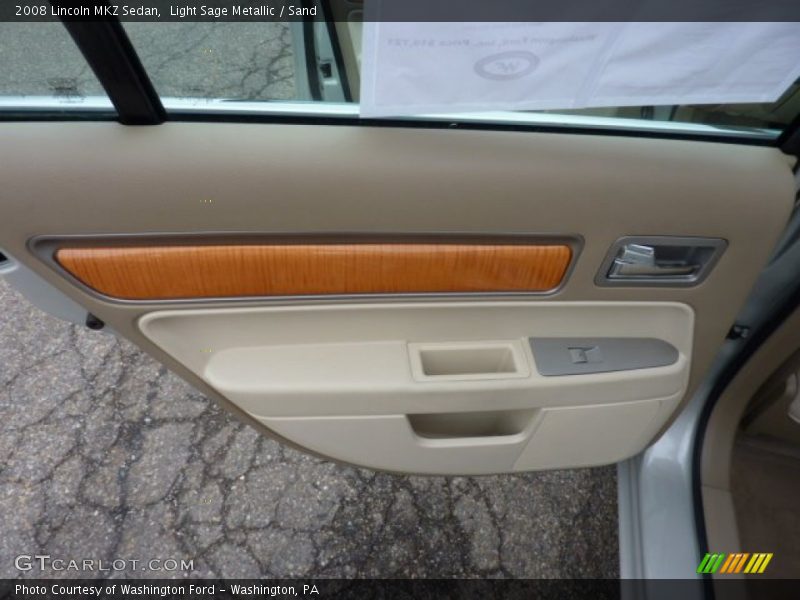 Light Sage Metallic / Sand 2008 Lincoln MKZ Sedan