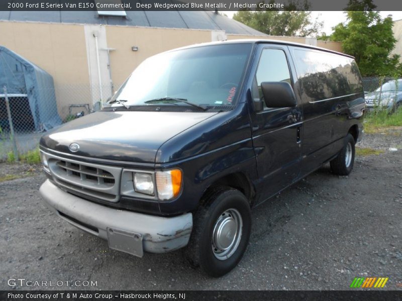 Deep Wedgewood Blue Metallic / Medium Graphite 2000 Ford E Series Van E150 Commercial