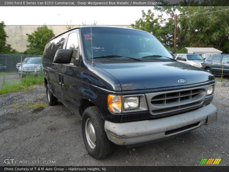 Deep Wedgewood Blue Metallic / Medium Graphite 2000 Ford E Series Van E150 Commercial