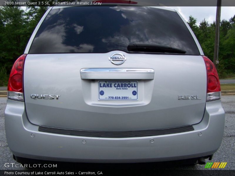 Radiant Silver Metallic / Gray 2008 Nissan Quest 3.5 SE