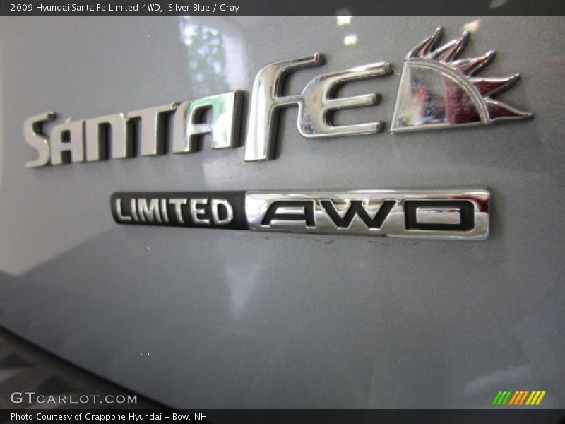 Silver Blue / Gray 2009 Hyundai Santa Fe Limited 4WD