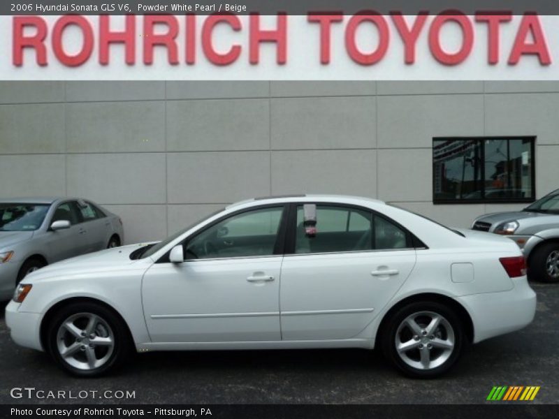 Powder White Pearl / Beige 2006 Hyundai Sonata GLS V6
