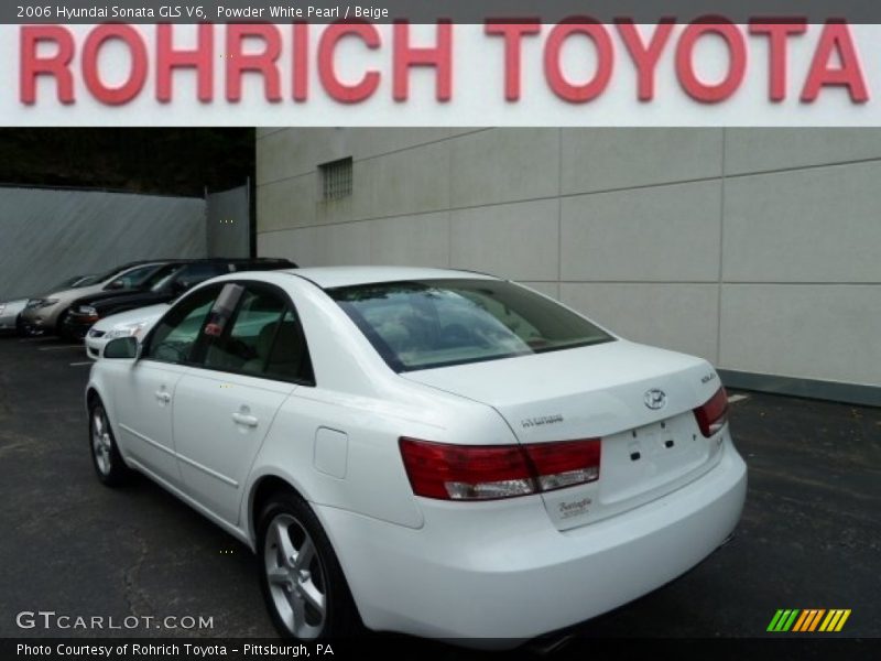 Powder White Pearl / Beige 2006 Hyundai Sonata GLS V6