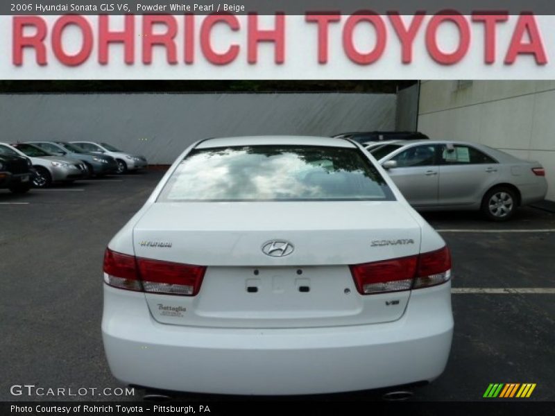 Powder White Pearl / Beige 2006 Hyundai Sonata GLS V6