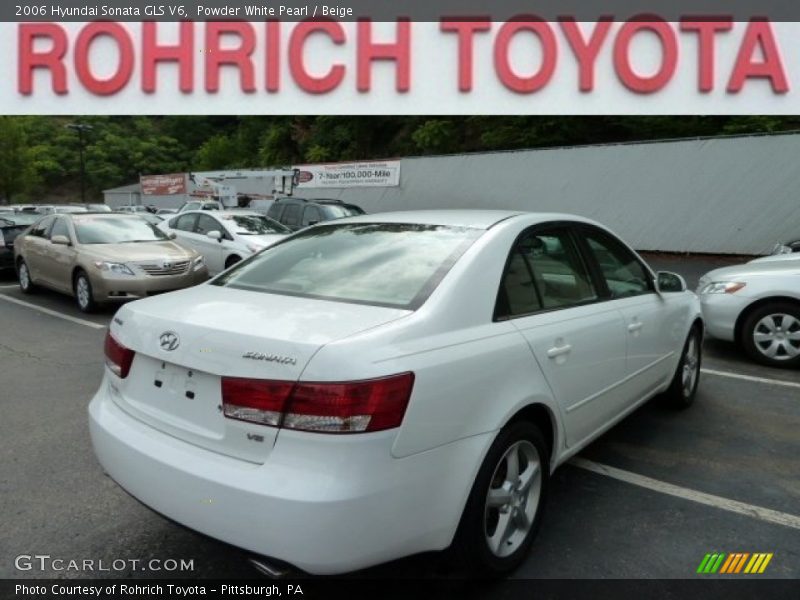 Powder White Pearl / Beige 2006 Hyundai Sonata GLS V6