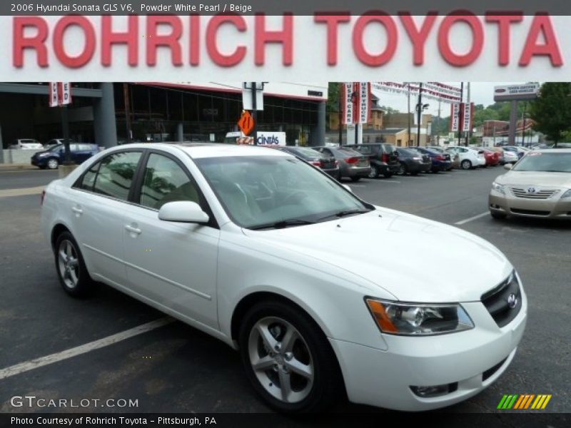 Powder White Pearl / Beige 2006 Hyundai Sonata GLS V6