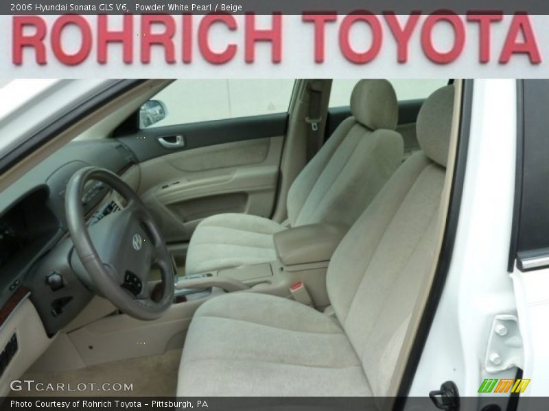 Powder White Pearl / Beige 2006 Hyundai Sonata GLS V6