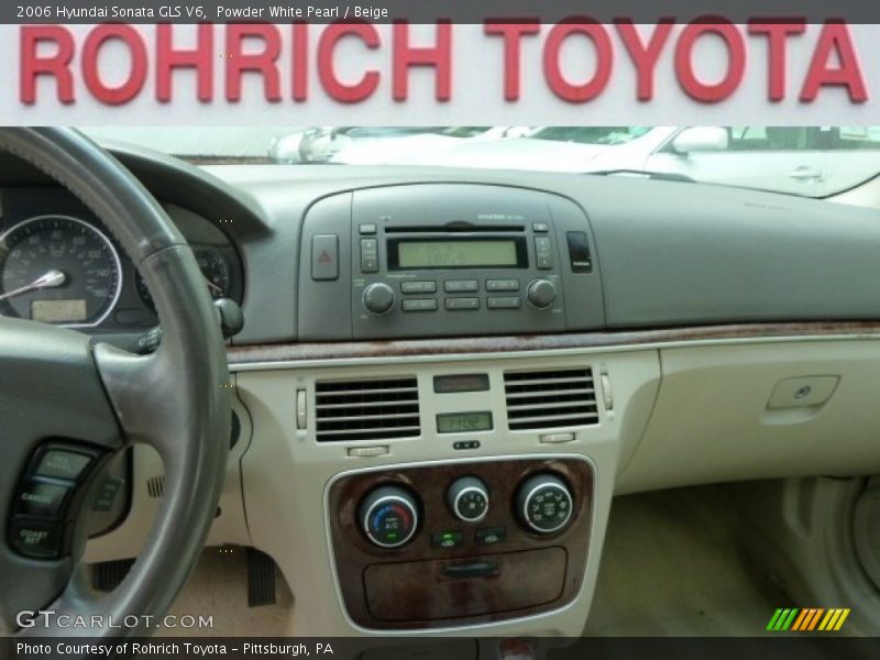 Powder White Pearl / Beige 2006 Hyundai Sonata GLS V6