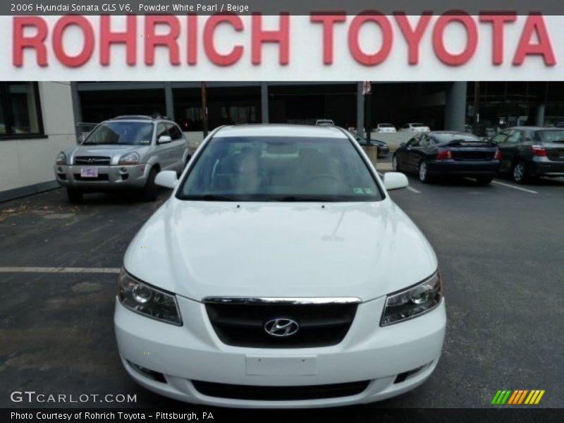 Powder White Pearl / Beige 2006 Hyundai Sonata GLS V6