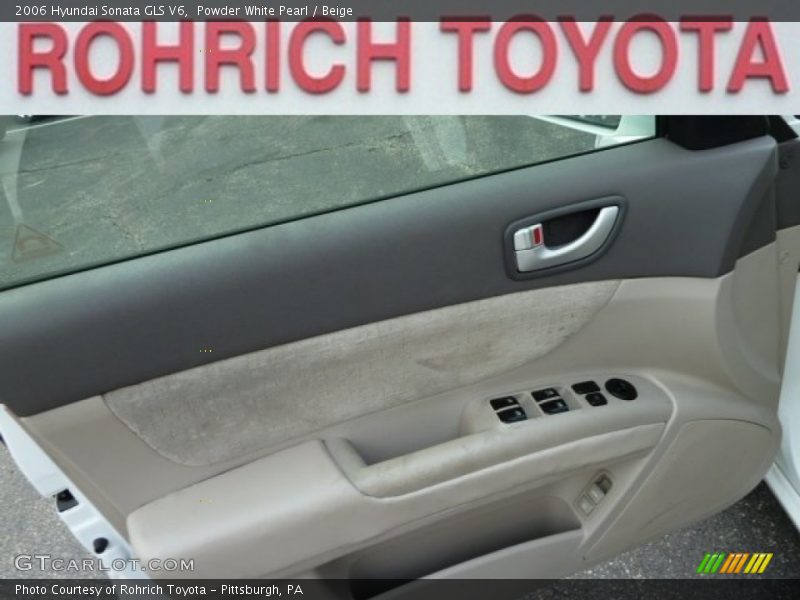 Powder White Pearl / Beige 2006 Hyundai Sonata GLS V6