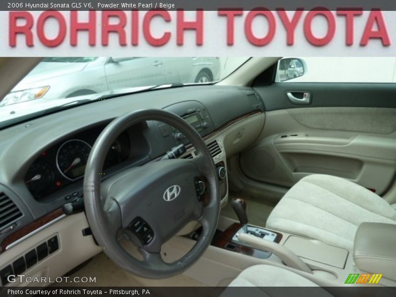 Powder White Pearl / Beige 2006 Hyundai Sonata GLS V6