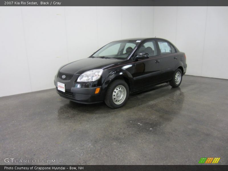 Black / Gray 2007 Kia Rio Sedan