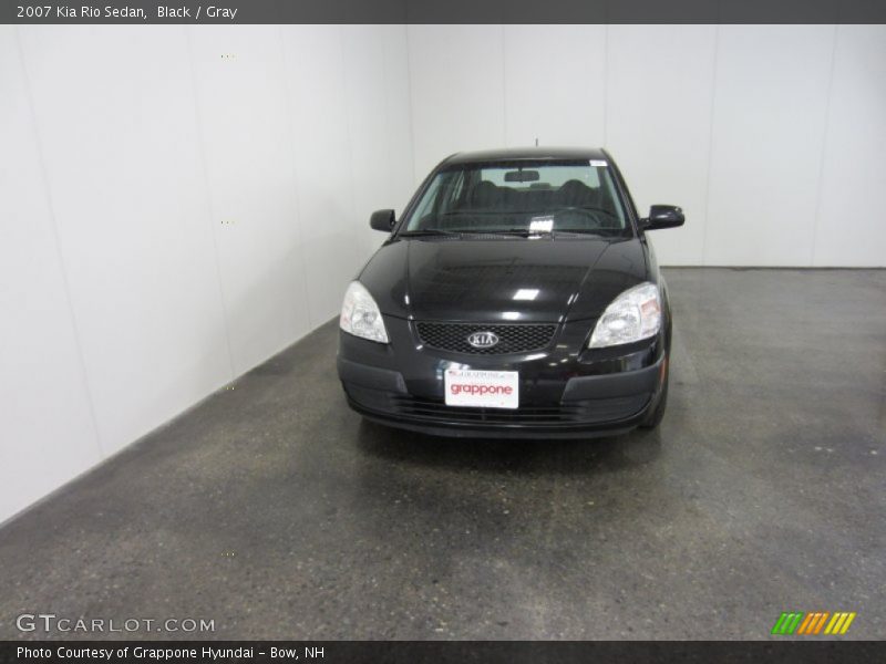 Black / Gray 2007 Kia Rio Sedan