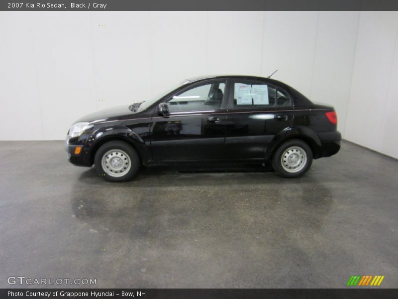 Black / Gray 2007 Kia Rio Sedan