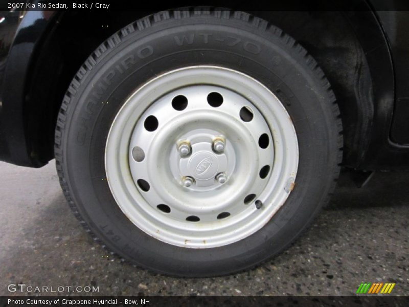 Black / Gray 2007 Kia Rio Sedan