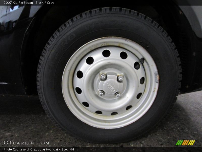 Black / Gray 2007 Kia Rio Sedan