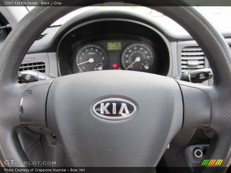 Black / Gray 2007 Kia Rio Sedan