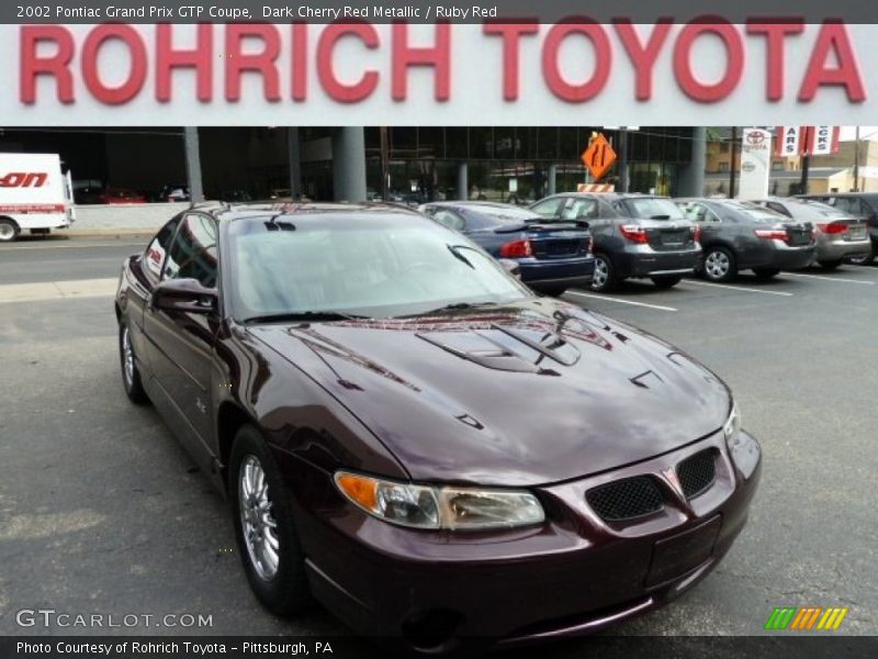 Dark Cherry Red Metallic / Ruby Red 2002 Pontiac Grand Prix GTP Coupe