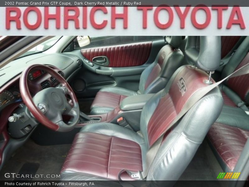 Dark Cherry Red Metallic / Ruby Red 2002 Pontiac Grand Prix GTP Coupe