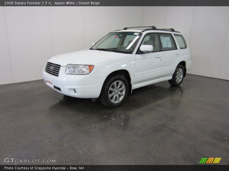 Aspen White / Desert Beige 2008 Subaru Forester 2.5 X